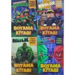 Ada Çanta Kırtasiye 4 Adet Stickerli Karakter Figürlü Boyama Kitabı KA689565