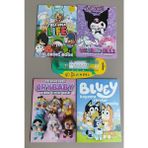 Ada Çanta Kırtasiye 4 Adet Stickerli Karakter Figürlü Boyama Kitabı ve 12 Li Adel Tüp Kuru Boya Kalemi AD200711