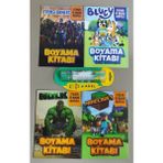 Ada Çanta Kırtasiye 4 Adet Stickerli Karakter Figürlü Boyama Kitabı ve 12 Li Adel Tüp Kuru Boya Kalemi AS789024