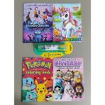 Ada Çanta Kırtasiye 4 Adet Stickerli Karakter Figürlü Boyama Kitabı ve 12 Li Adel Tüp Kuruboya KALEMIAB04