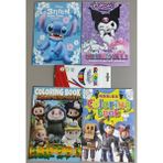 Ada Çanta Kırtasiye 4 Adet Stickerli Karakter Figürlü Boyama Kitabı ve 12 Li Kuru Boya Kalemi AD10016