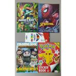 Ada Çanta Kırtasiye 4 Adet Stickerli Karakter Figürlü Boyama Kitabı ve 12 Li Kuru Boya Kalemi AD2403