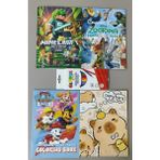Ada Çanta Kırtasiye 4 Adet Stickerli Karakter Figürlü Boyama Kitabı ve 12 Li Kuru Boya Kalemi AD2427