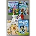 Ada Çanta Kırtasiye 4 Adet Stickerli Karakter Figürlü Boyama Kitabı ve 12 Li Kuru Boya Kalemi AD2434
