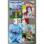 Ada Çanta Kırtasiye 4 Adet Stickerli Karakter Figürlü Boyama Kitabı ve 12 Li Kuru Boya Kalemi AD2445