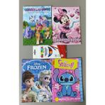 Ada Çanta Kırtasiye 4 Adet Stickerli Karakter Figürlü Boyama Kitabı ve 12 Li Kuru Boya Kalemi AD2457
