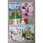 Ada Çanta Kırtasiye 4 Adet Stickerli Karakter Figürlü Boyama Kitabı ve 12 Li Kuru Boya Kalemi AD2459