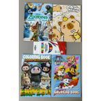 Ada Çanta Kırtasiye 4 Adet Stickerli Karakter Figürlü Boyama Kitabı ve 12 Li Kuru Boya Kalemi AD2469