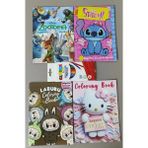 Ada Çanta Kırtasiye 4 Adet Stickerli Karakter Figürlü Boyama Kitabı ve 12 Li Kuru Boya Kalemi AD2801