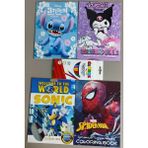 Ada Çanta Kırtasiye 4 Adet Stickerli Karakter Figürlü Boyama Kitabı ve 12 Li Kuru Boya Kalemi BS63239