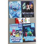 Ada Çanta Kırtasiye 4 Adet Stickerli Karakter Figürlü Boyama Kitabı ve 12 Li Kuru Boya Kalemi HS28914