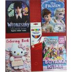 Ada Çanta Kırtasiye 4 Adet Stickerli Karakter Figürlü Boyama Kitabı ve 12 Li Kuru Boya Kalemi VY60389