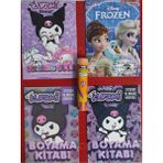 Ada Çanta Kırtasiye 4 Adet Stickerli Karakter Figürlü Boyama Kitabı ve 12 Li Tüp Kuru Boya Kalemi AD488