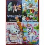 Ada Çanta Kırtasiye 4 Adet Stickerli Karakter Figürlü Boyama Kitabı ve 12 Li Tüp Kuru Boya Kalemi JH87466