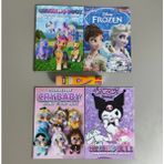 Ada Çanta Kırtasiye 4 Adet Stickerli Karakter Figürlü Boyama Kitabı ve 12 Li Tüp Kuruboya AD462001