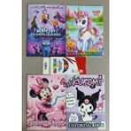 Ada Çanta Kırtasiye 4 Adet Stickerli Karakter Figürlü Boyama Kitabı ve 12'li Glbx Kuru Boya Kalemi AN05