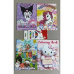 Ada Çanta Kırtasiye 4 Adet Stickerli Karakter Figürlü Boyama Kitabı ve 12'li Kuru Boya Kalemi AD71241