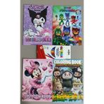 Ada Çanta Kırtasiye 4 Adet Stickerli Karakter Figürlü Boyama Kitabı ve 12'li Kuru Boya Kalemi AD71248