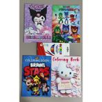 Ada Çanta Kırtasiye 4 Adet Stickerli Karakter Figürlü Boyama Kitabı ve 12'li Kuru Boya Kalemi AD71249