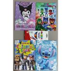 Ada Çanta Kırtasiye 4 Adet Stickerli Karakter Figürlü Boyama Kitabı ve 12'li Kuru Boya Kalemi AD71250