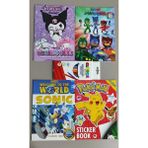 Ada Çanta Kırtasiye 4 Adet Stickerli Karakter Figürlü Boyama Kitabı ve 12'li Kuru Boya Kalemi AD71253