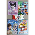 ada çanta kırtasiye 4 adet stickerli karakter figürlü boyama kitabı ve 12'li kuru boya kalemi AD71255