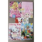 Ada Çanta Kırtasiye 4 Adet Stickerli Karakter Figürlü Boyama Kitabı ve 12'li Kuru Boya Kalemi GE68596