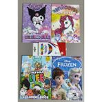 Ada Çanta Kırtasiye 4 Adet Stickerli Karakter Figürlü Boyama Kitabı ve 12'li Kuru Boya Kalemi KO748885