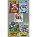 Ada Çanta Kırtasiye 4 Adet Stickerli Karakter Figürlü Boyama Kitabı ve 24'lü Adel Kuru Boya Kalemi BY9022