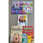 Ada Çanta Kırtasiye 4 Adet Stickerli Karakter Figürlü Boyama Kitabı ve 24'lü Adel Kuru Boya Kalemi TT478801