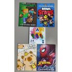 Ada Çanta Kırtasiye 4 Adet Stickerli Karakter Figürlü Boyama Kitabı ve 24'lü Adel Kuru Boya Kalemi UY8554