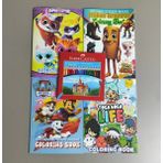 Ada Çanta Kırtasiye 4 Adet Stickerli Karakter Figürlü Boyama Kitabı ve 24'lü F.c.kuru Boya Kalemi XX0027