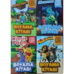 Ada Çanta Kırtasiye 4 Adet Stickerli Karakter Figürlü Boyama Kitabı ZA016