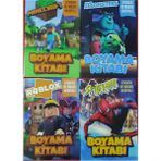 Ada Çanta Kırtasiye 4 Adet Stickerli Karakter Figürlü Boyama Kitabı ZA019
