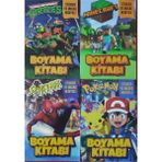 Ada Çanta Kırtasiye 4 Adet Stickerli Karakter Figürlü Boyama Kitabı ZA020