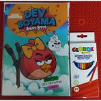 ada çanta kırtasiye karakter figürlü dev boyama kitabı (90cmx64cm) ve 12 li kuru boya kalemi JJ8560066
