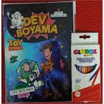 Ada Çanta Kırtasiye Karakter Figürlü Dev Boyama Kitabı (90CMX64CM) ve 12 Li Kuru Boya Kalemi KR6000228889