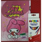 Ada Çanta Kırtasiye Karakter Figürlü Dev Boyama Kitabı (90CMX64CM) ve 12 Li Kuru Boya Kalemi NJ68562