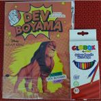 Ada Çanta Kırtasiye Karakter Figürlü Dev Boyama Kitabı (90CMX64CM) ve 12 Li Kuru Boya Kalemi OS86998112