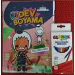 Ada Çanta Kırtasiye Karakter Figürlü Dev Boyama Kitabı (90CMX64CM) ve 12 Li Kuru Boya Kalemi US59665