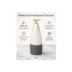 Ada Crafts Modern Seramik Sıvı Sabunluk 360 ml – Şık Tasarımlı Banyo & Mutfak Sabun Dispenseri