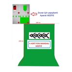 ADA GREENBOX 150x100 cm chromakey green screen greenbox yeşil fon Perde ,oyun,Fotoğraf , Stream 4 mandallı