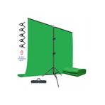 ADA GREENBOX Green Screen Greenbox Yeşil Fon Perde (1.5x2 M) + Tek Ayaklı Fon Standı + 5 Mandal