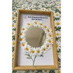 ADA HOME COLLECTION SHOP KADINLAR GÜNÜ SEVGİLİLER GÜNÜ DOĞUM GÜNÜ VE ANNELER GÜNÜ İÇİN PAPATYA ÇİÇEKLİ AYNALI TEPSİ