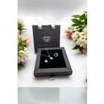 ADA LİFE GÜMÜŞ 925 Ayar Gümüş Damla 2 Li Set Kolye Küpe (ÖZEL KUTULU)
