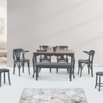 Ada Lükens Masa + Dekopajlı Sandalye Takımı, 125X80