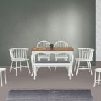 Ada Lükens Masa Ve Sandalye Tabure Takımı, Ekru, 125X80