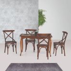 Ada Lükens Masa Ve Tonet Sandalye Takımı, Ceviz, 125X80