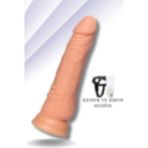 ada marketing Kalın Strapon Tırtıklı Yapılı Tombul Dildo Belden Bağlamalı Krem Hediyeli Yapay Penis