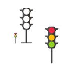 Ada Montessori Trafik Işıkları Küçük Yaş ve Özel Eğitim İçin Sıralama Materyali